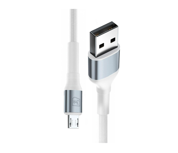 3mk Hyper Cable N-SERIES A to Micro 1m QC 3.0 5V/2.4A 12W White - 1507924 - zdjęcie